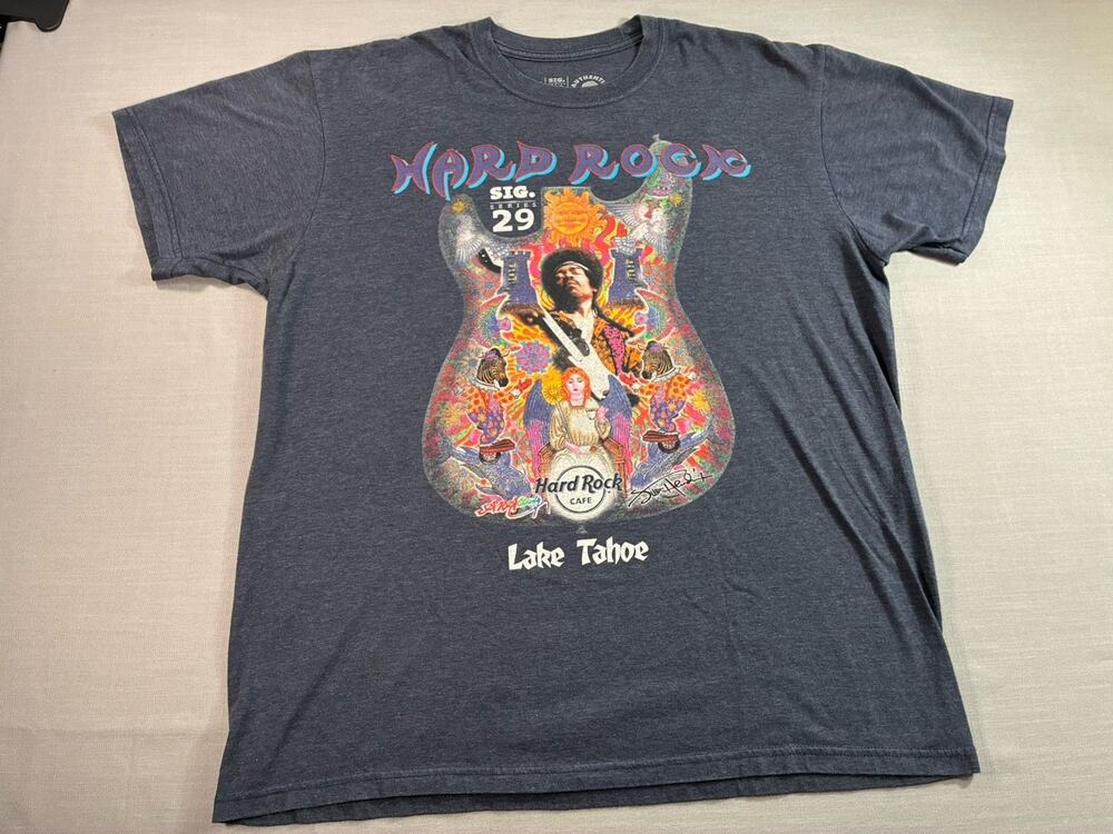 Hard Rock Cafe Lake Tahoe Jimi Hendrix Graphic T-Shirt Men’s Large